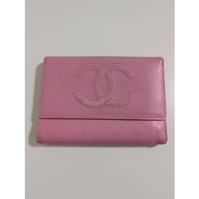 画像1: CHANEL財布　ピンクキャビアスキン646