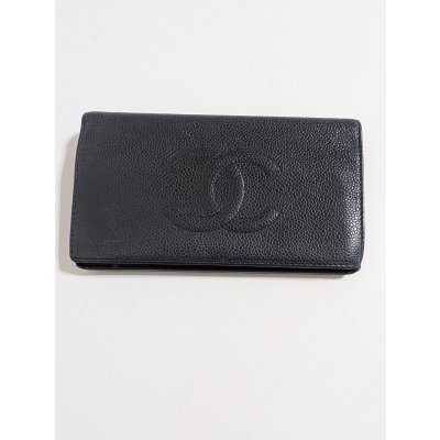 画像1: CHANEL長財布キャビアスキン654