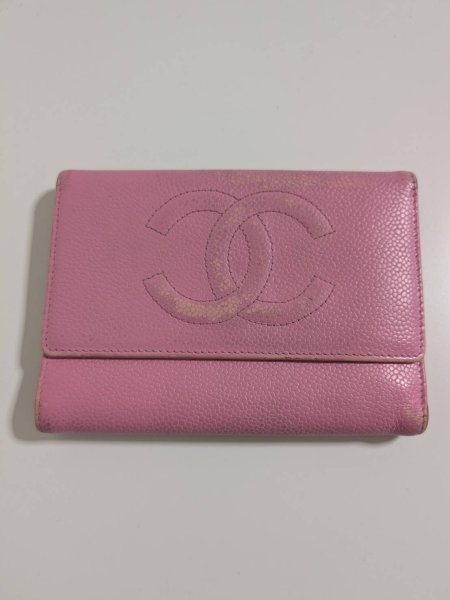 画像1: CHANEL財布　ピンクキャビアスキン646 (1)