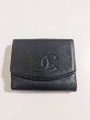 画像1: CHANELWホック財布キャビアスキン648 (1)