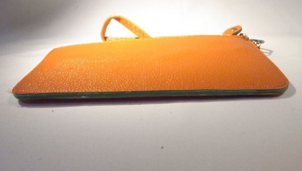 画像3: ストラップ付き長財布 オレンジ 139 (3)