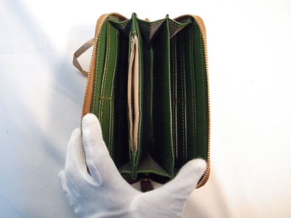 画像4: ストラップ付きラウンドファスナー長財布 パッチワーク A 166 (4)