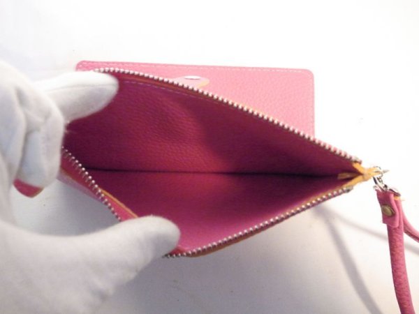 画像5: ストラップ付き長財布 ピンク 165 (5)