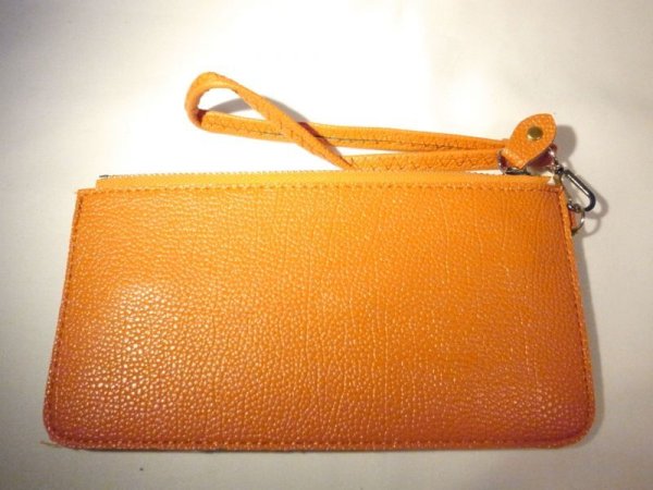画像2: ストラップ付き長財布 オレンジ 139 (2)