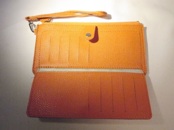 画像4: ストラップ付き長財布 オレンジ 139 (4)