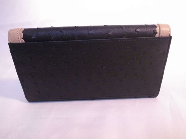 画像2: 長財布　バイカラー　ブラック×ベージュ　561 (2)