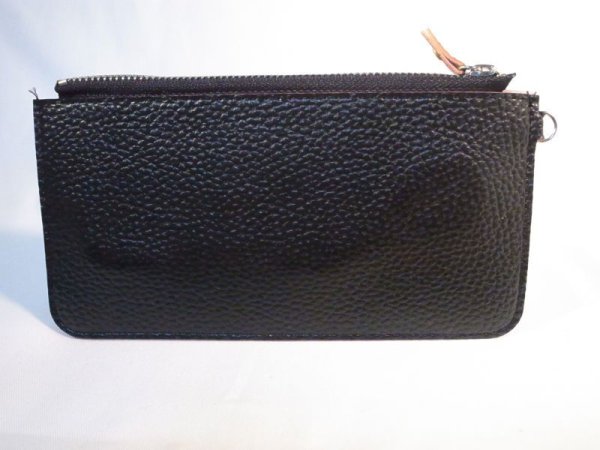 画像2: ストラップ付き長財布　ブラック　389 (2)