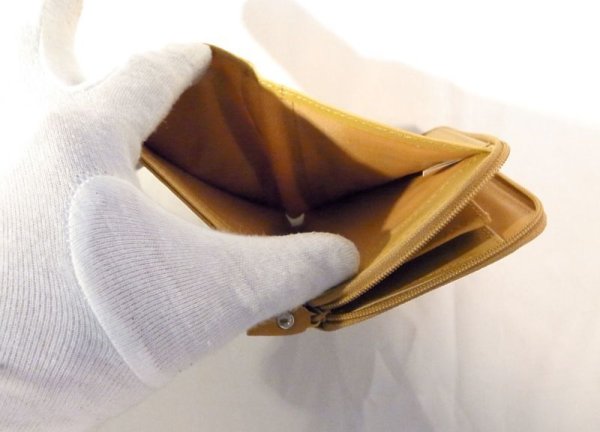 画像5: ラウンドファスナー二つ折り財布 イエロー 240 (5)