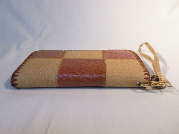 画像3: ストラップ付きラウンドファスナー長財布 パッチワーク D  391 (3)
