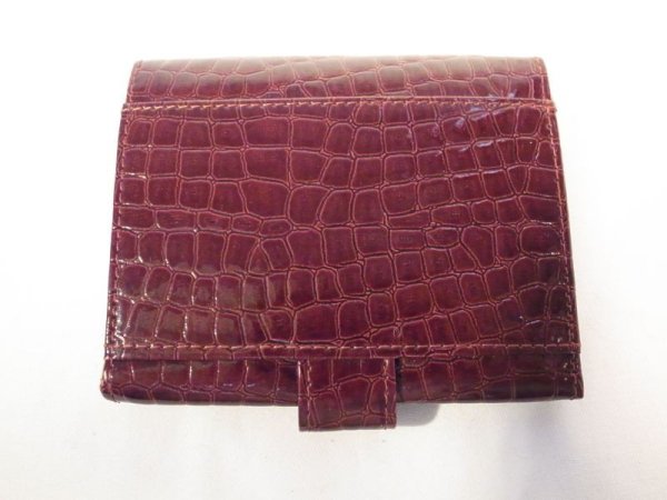 画像2: 二つ折り財布　ボルドー　237 (2)