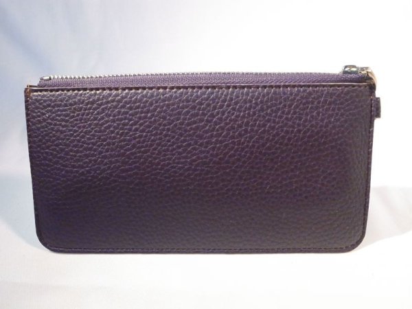 画像2: ストラップ付き長財布 ダークブラウン 386 (2)