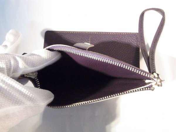 画像5: ストラップ付き長財布 ダークブラウン 386 (5)