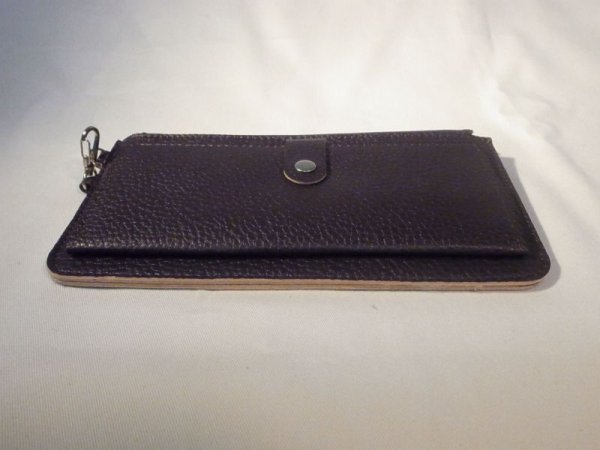 画像3: ストラップ付き長財布 ダークブラウン 417 (3)