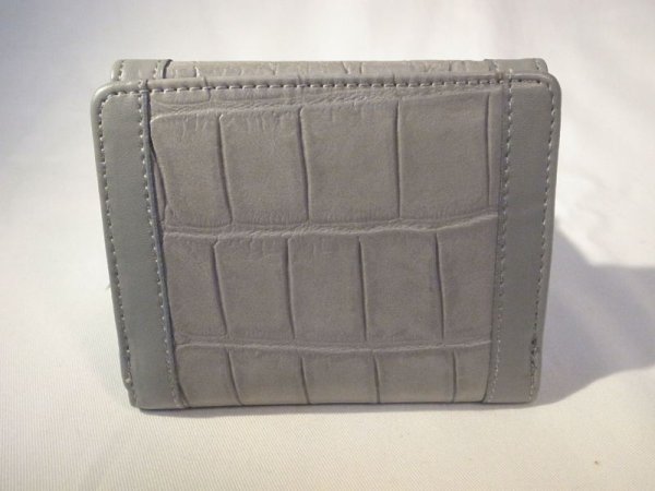 画像2: 二つ折り財布 ライトグレー 427 (2)