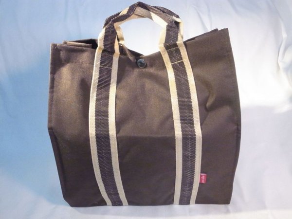 画像2: トートバック バイカラー ブラウン  434 (2)