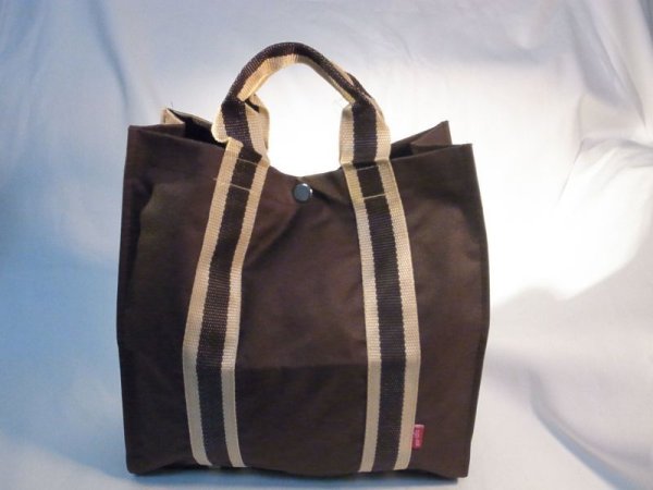画像2: トートバック バイカラー ブラウン 534 (2)