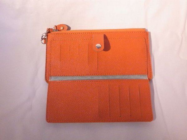 画像4: ストラップ付き長財布　オレンジ　566 (4)